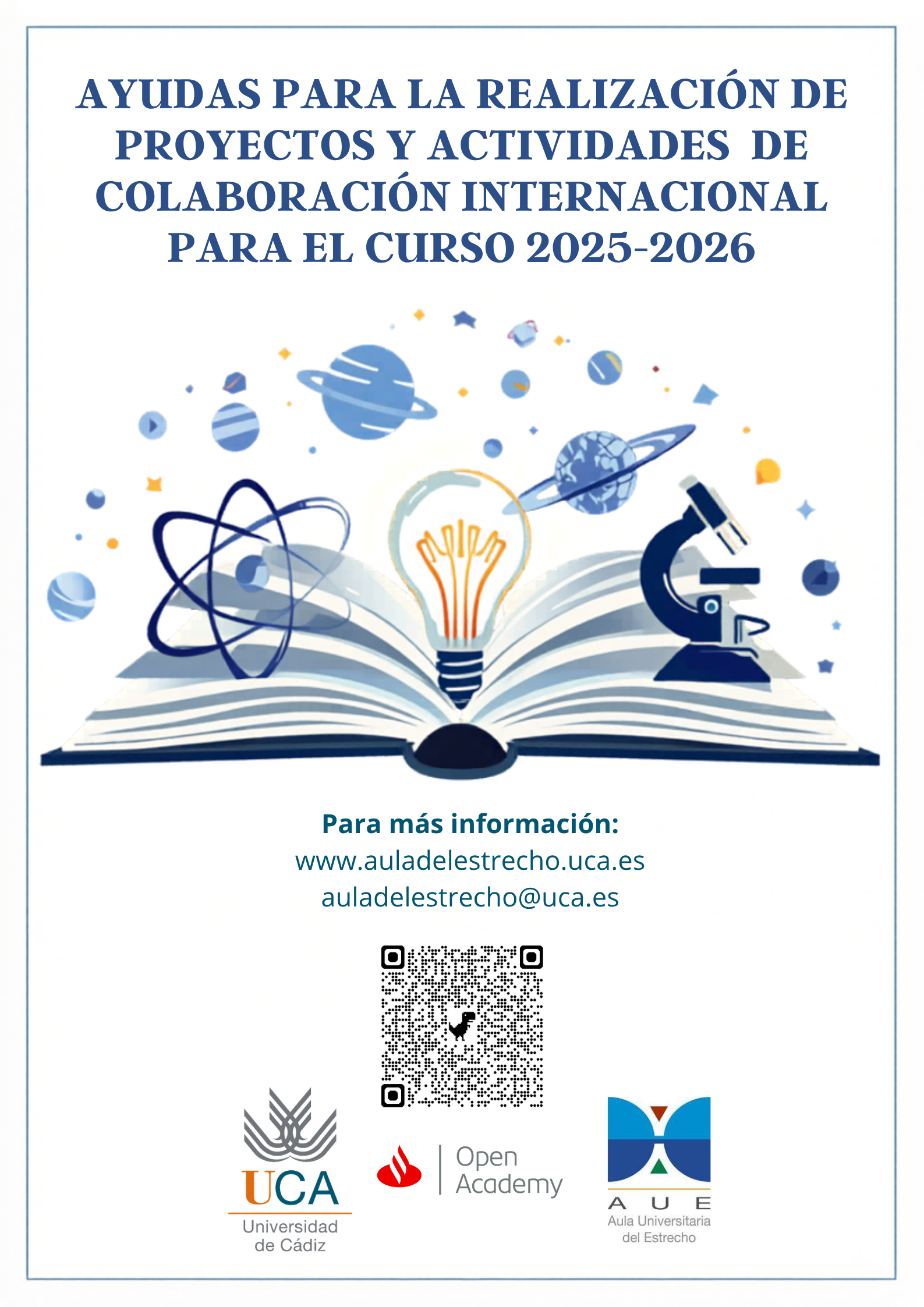 Ayudas para la realización de proyectos y actividades  de colaboración internacional para el curso 2025-2026
